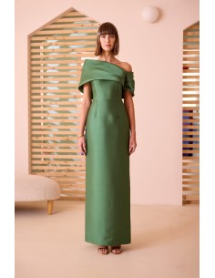 Vestido Largo con Cuello Bardot Carla Ruiz | Jayme Shop 2